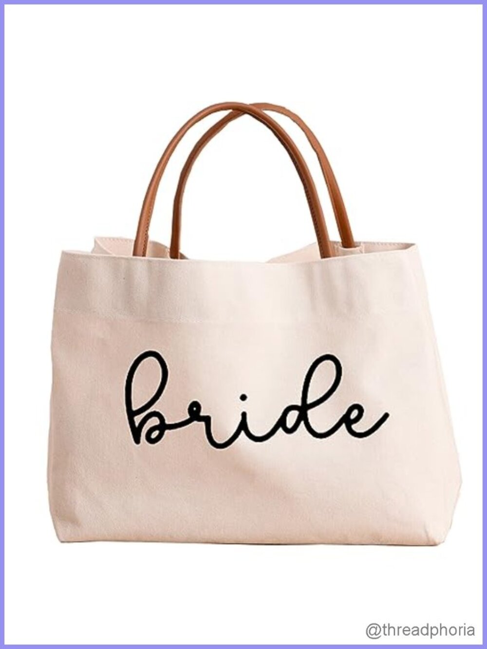 Canvas Tote Bag Bride Bridal Shower Bachelorette Gift